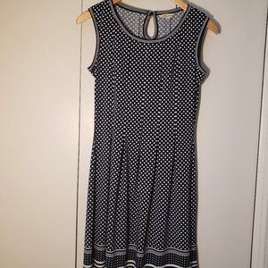 Navy and White Polka-dot dress, S, Max Studio